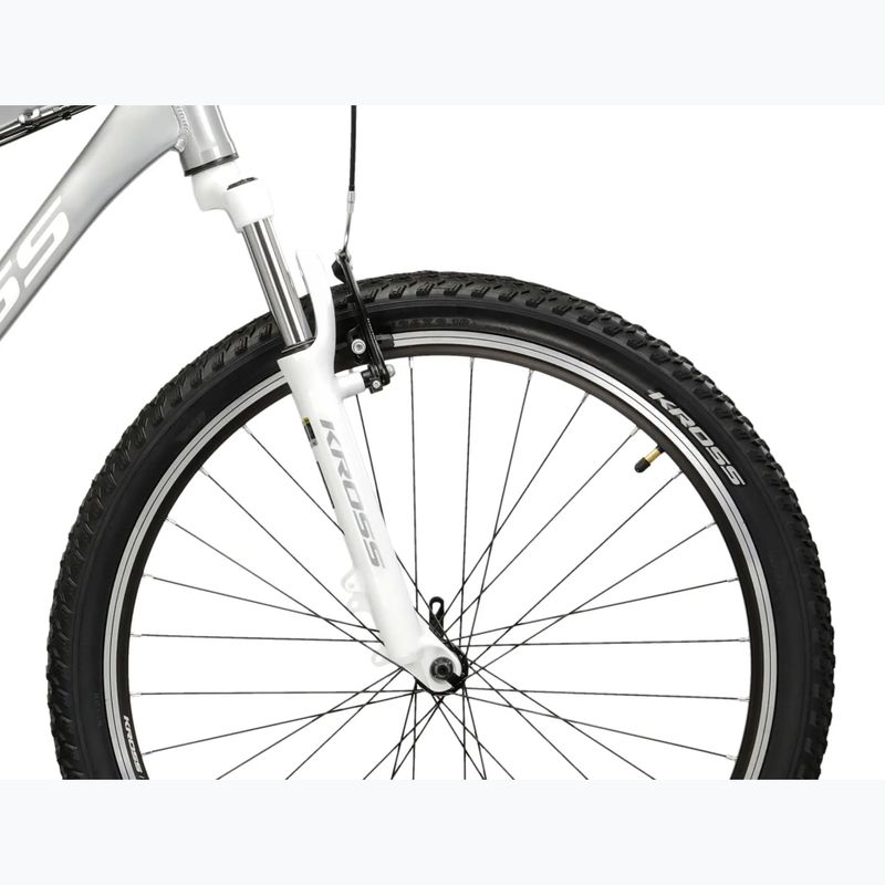 Дамски планински велосипед KROSS Lea 1.0 silver/white/gloss 6