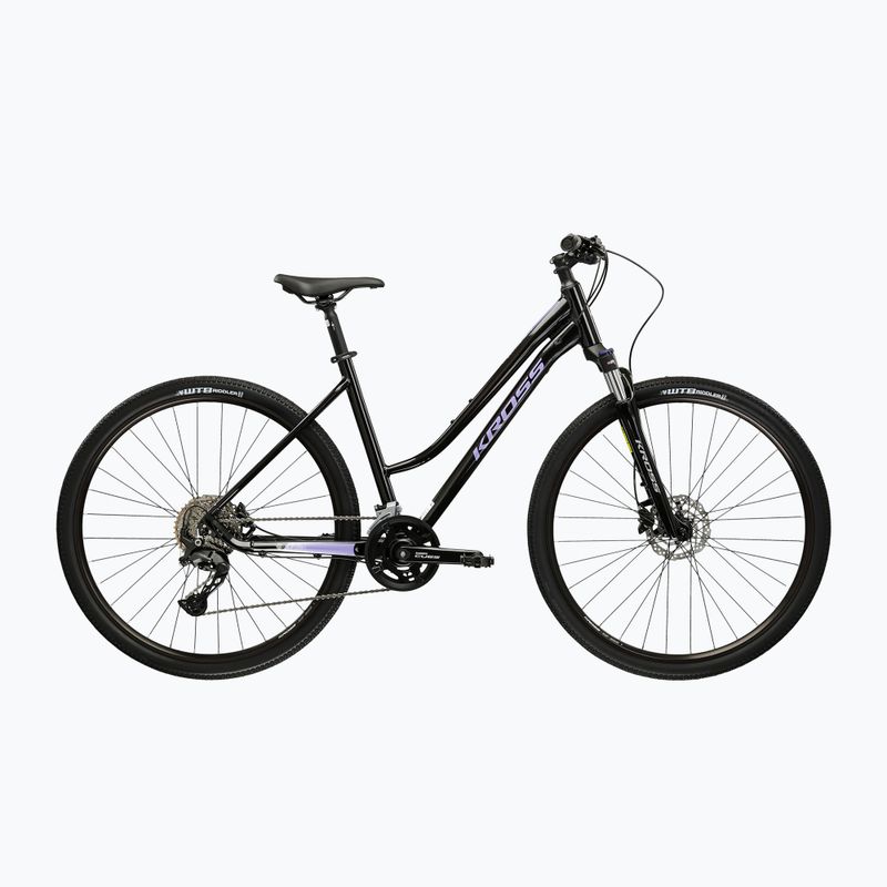 Дамски крос велосипед KROSS Evado 7.0 W black/purple