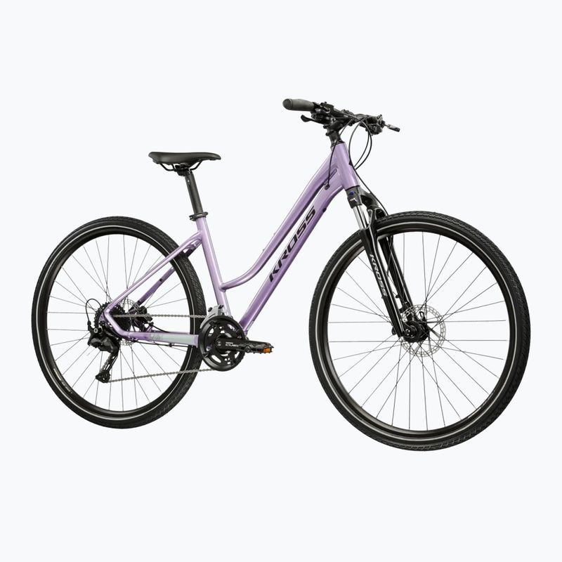 Дамски велосипед за кросфит KROSS Evado 5.0 purple/black/gloss 2