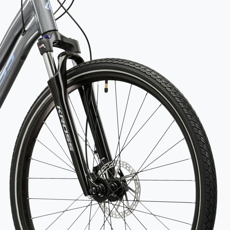 Дамски велосипед за кросфит KROSS Evado 5.0 grey/blue/gloss 5