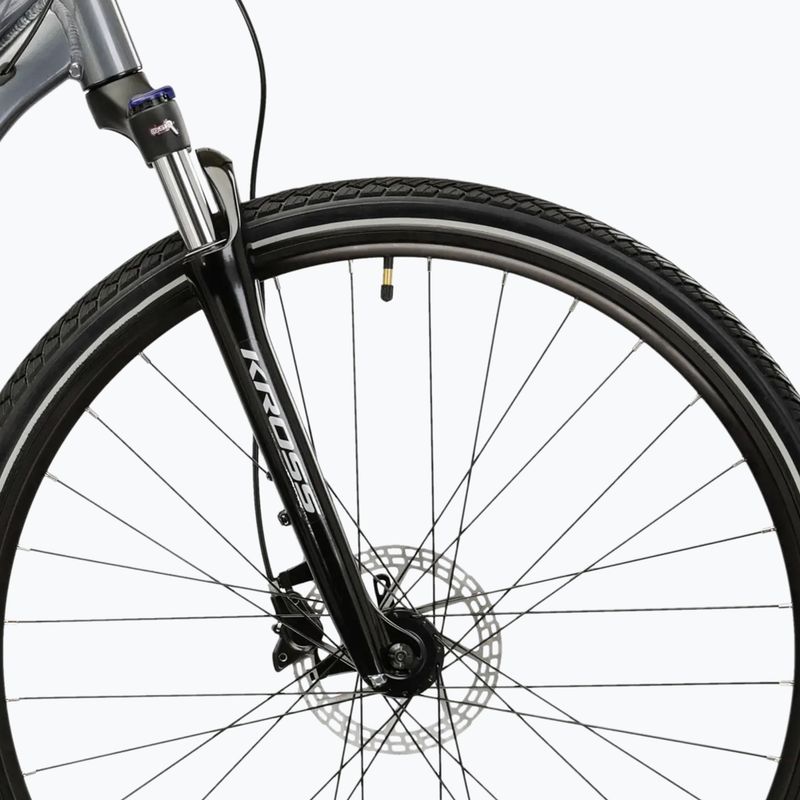 Дамски велосипед за кросфит KROSS Evado 5.0 grey/blue/gloss 6