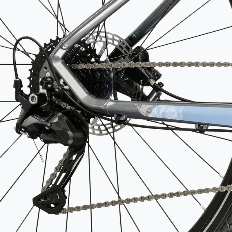 Дамски велосипед за кросфит KROSS Evado 5.0 grey/blue/gloss 8