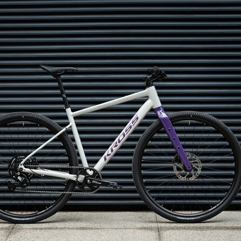 Гравел велосипед KROSS Esker 1.0 FL grey/purple/gloss 13