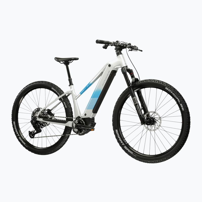 Дамски електрически велосипед KROSS Influx Hyb 5.0 29" el. 800 Wh silver/blue/gloss 2