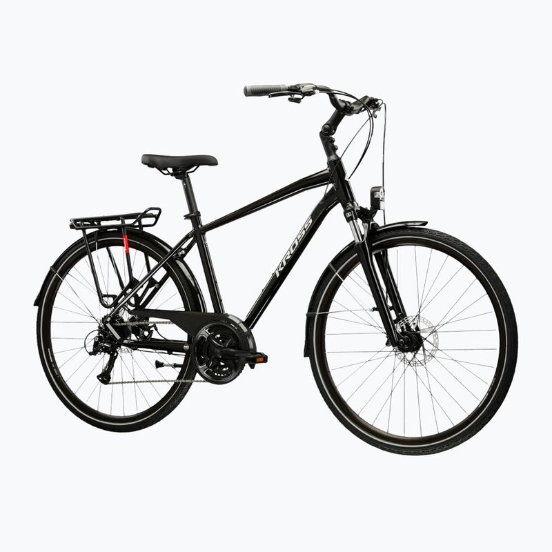 Трекинг велосипед KROSS Trans 3.0 black/grey/glossy 2