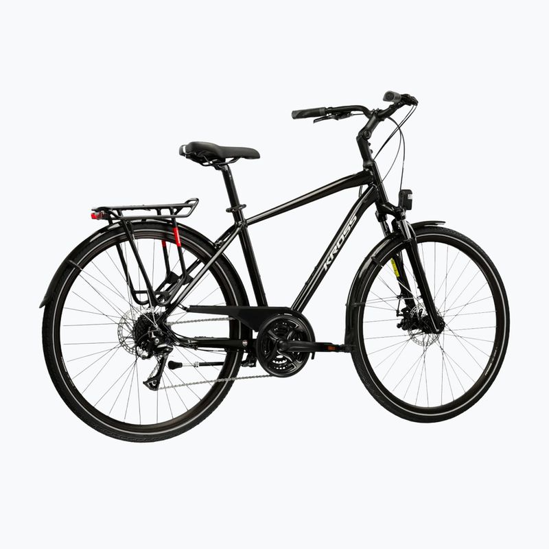 Трекинг велосипед KROSS Trans 3.0 black/grey/glossy 3