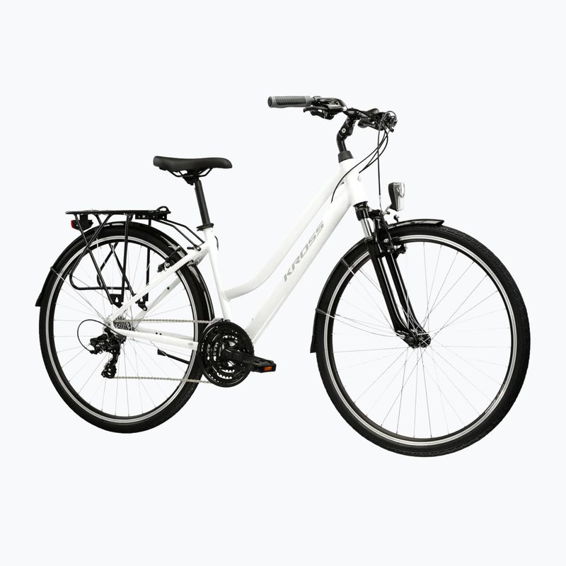 Дамски трекинг велосипед KROSS Trans 1.0 W white/grey/shiny 2