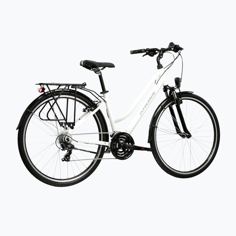 Дамски трекинг велосипед KROSS Trans 1.0 W white/grey/shiny 3