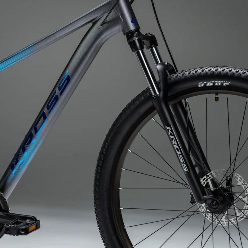 Планински велосипед KROSS Hexagon X200 27,5“ gray/blue/matte 19