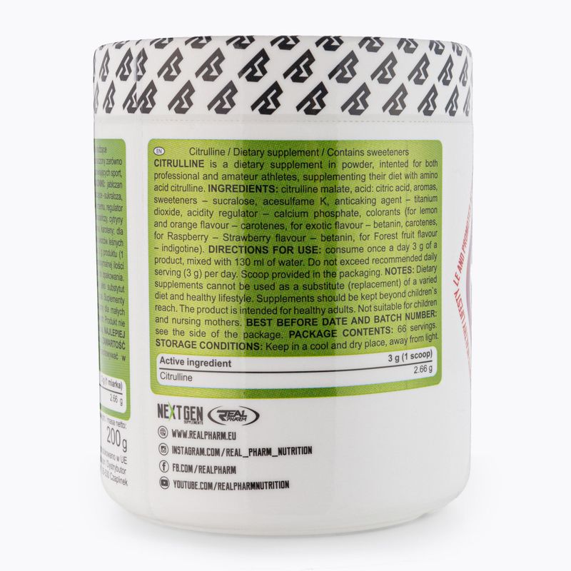 Cytrulina Real Pharm Citruline 200g owoce lesne 703415 3