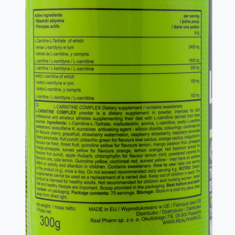 L-Carnitine Complex Real Pharm fat burner 300g лимон-оранжев 703743 2
