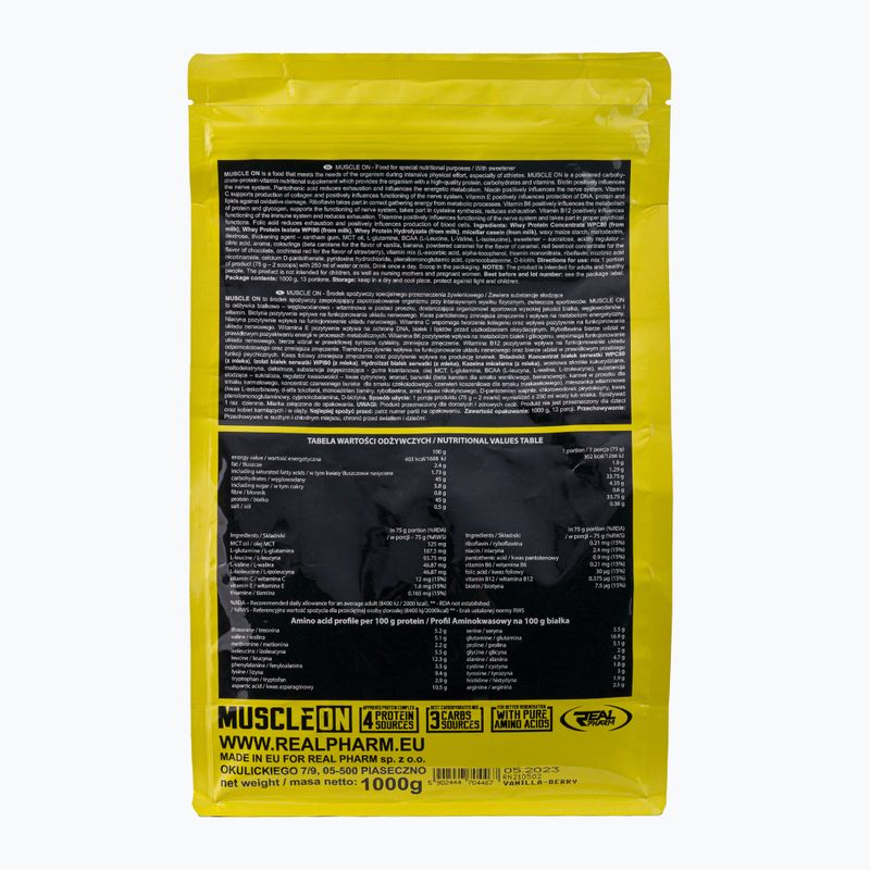 Гейнър Real Pharm Muscle ON 1kg дамска превръзка 704467 2