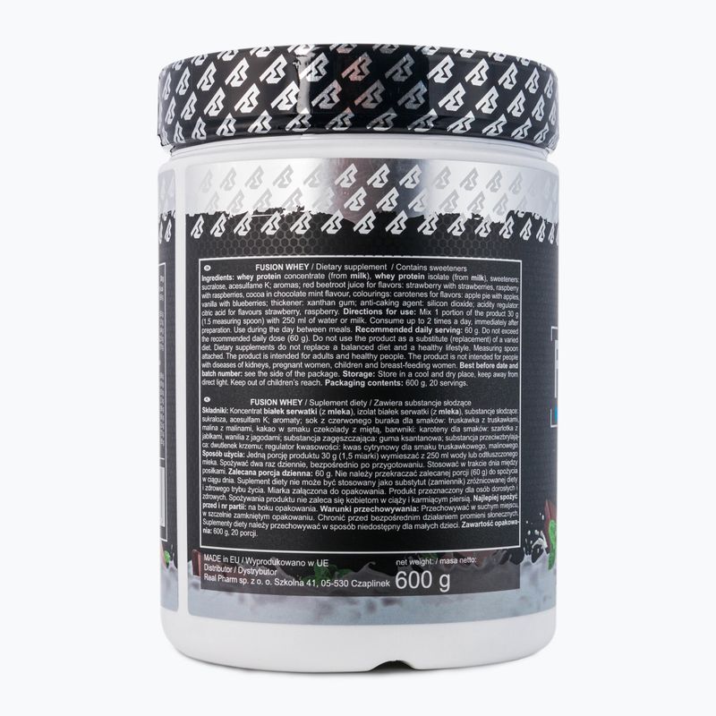 Суроватка Real Pharm Fusion 600g шоколад-мента 709356 3