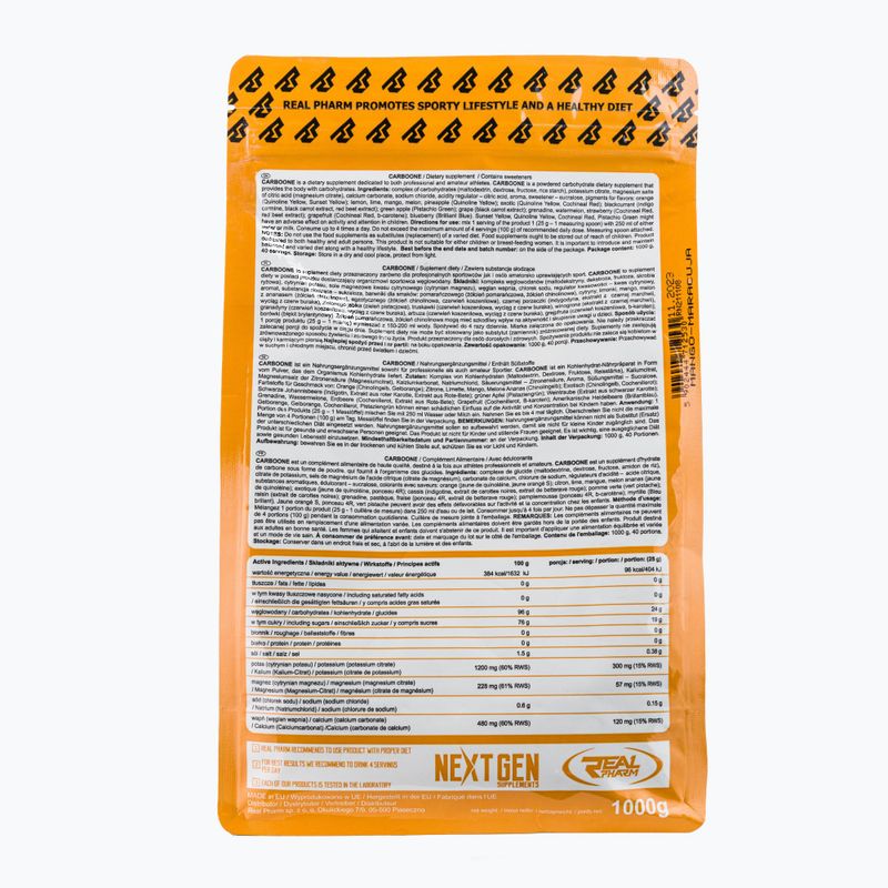 Carbo One Real Pharm въглехидрати 1kg манго-маракуя 712530 2