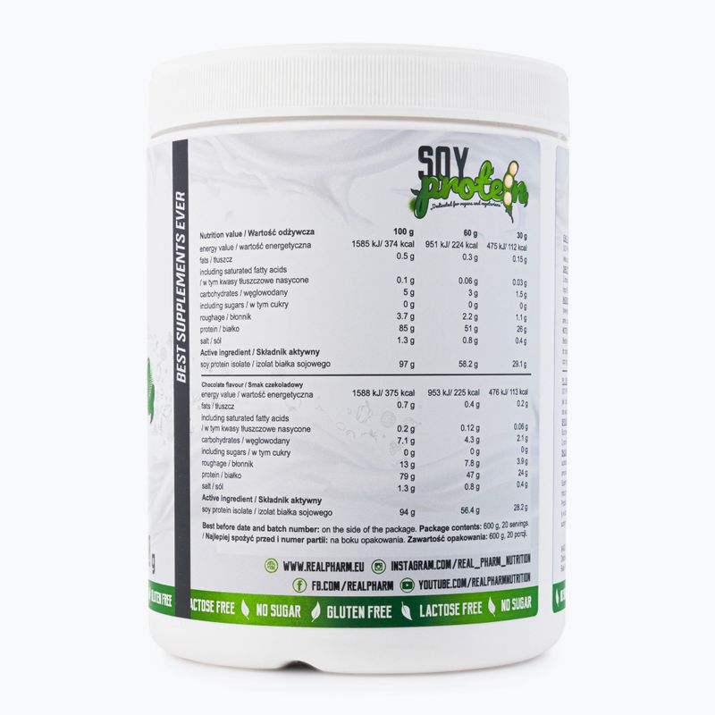 Real Pharm Соев протеин 600g ягода 715319 2