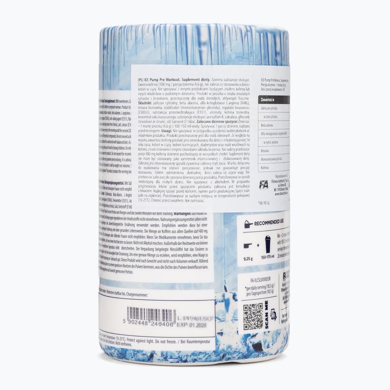 Хранитена добавка преди тренировка Fitness Authority Fa Ice Pump Pre Workout 463 g icy citrus/peach 3