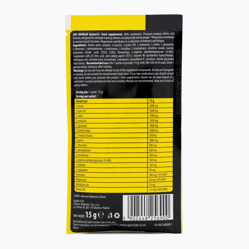 Аминокиселини Fitness Authority Napalm Amino13 450 g dragon fruit 2
