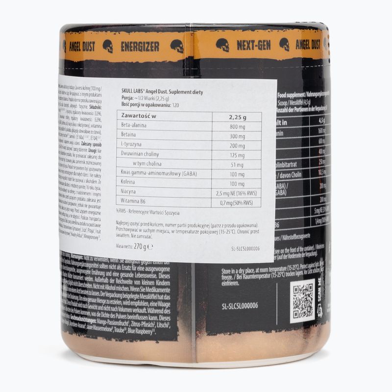 Предтренировъчен продукт Fitness Authority Skull Labs Ange Dust  270 g mango/lemon 2