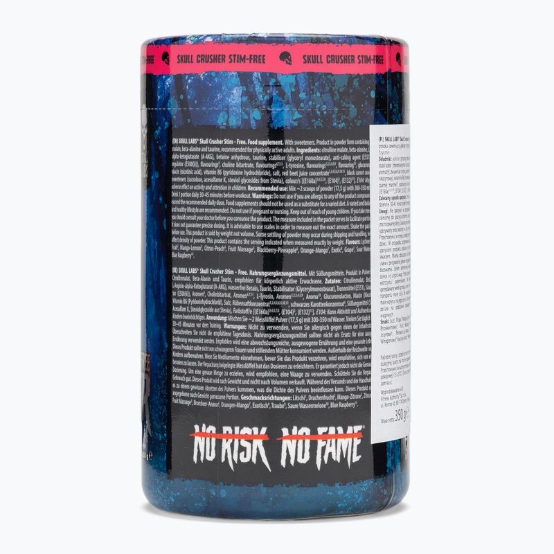 Предтренировъчен продукт Fitness Authority Skull Labs Skull Crusher Stim Free 350 g mango/lemon 3