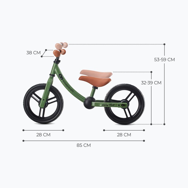 Kinderkraft 2Way Next светлозелен велосипед за джогинг 7
