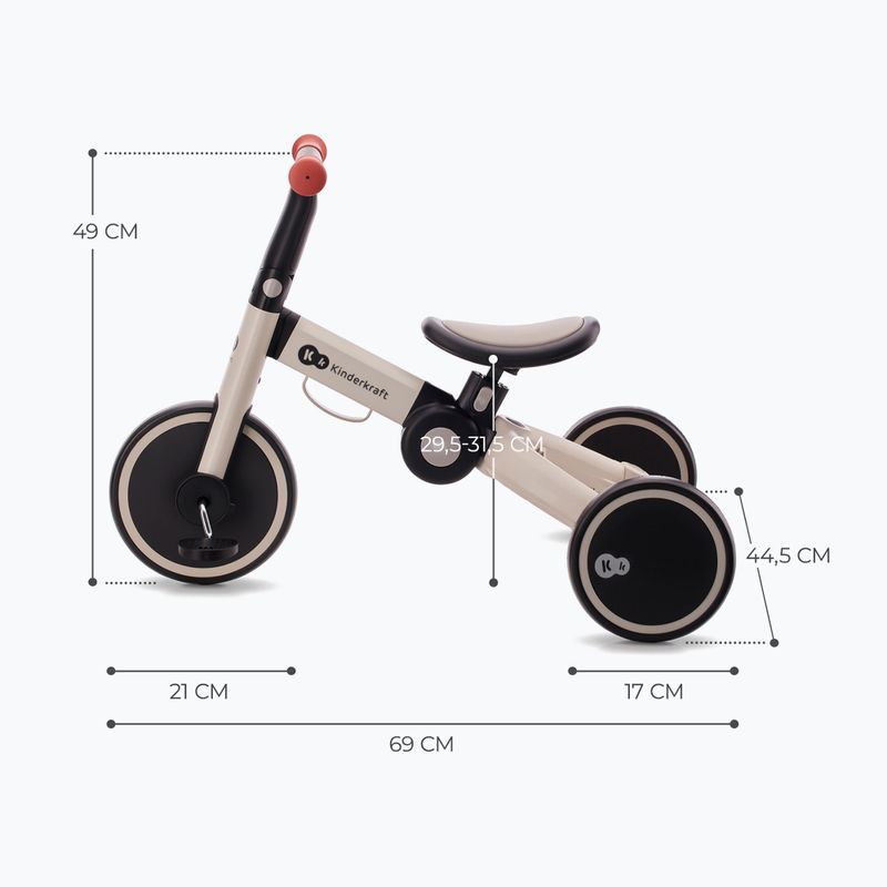 Kinderkraft триколка за бягане 4TRIKE сива 13
