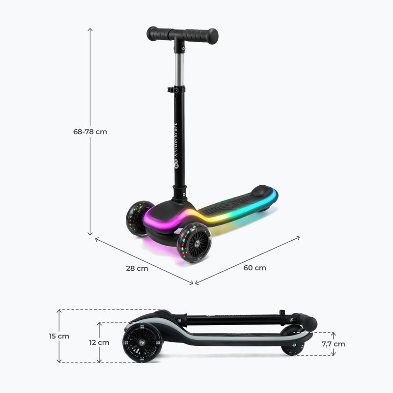Детски триколесен скутер Kinderkraft Raket black 2