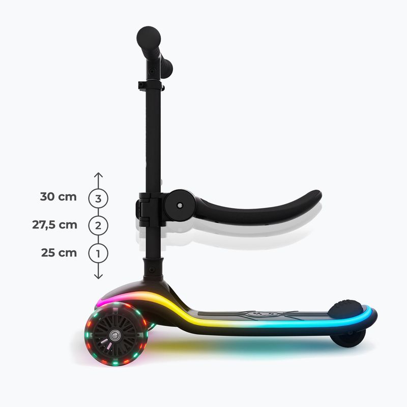 Детски триколесен скутер Kinderkraft Raket Up black 11