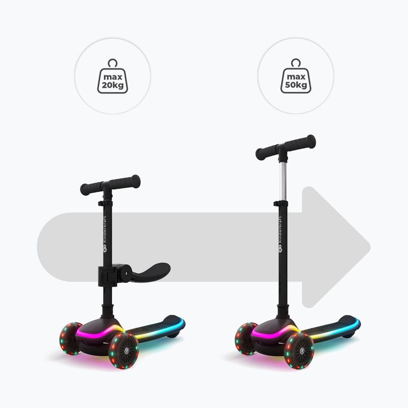 Детски триколесен скутер Kinderkraft Raket Up black 13