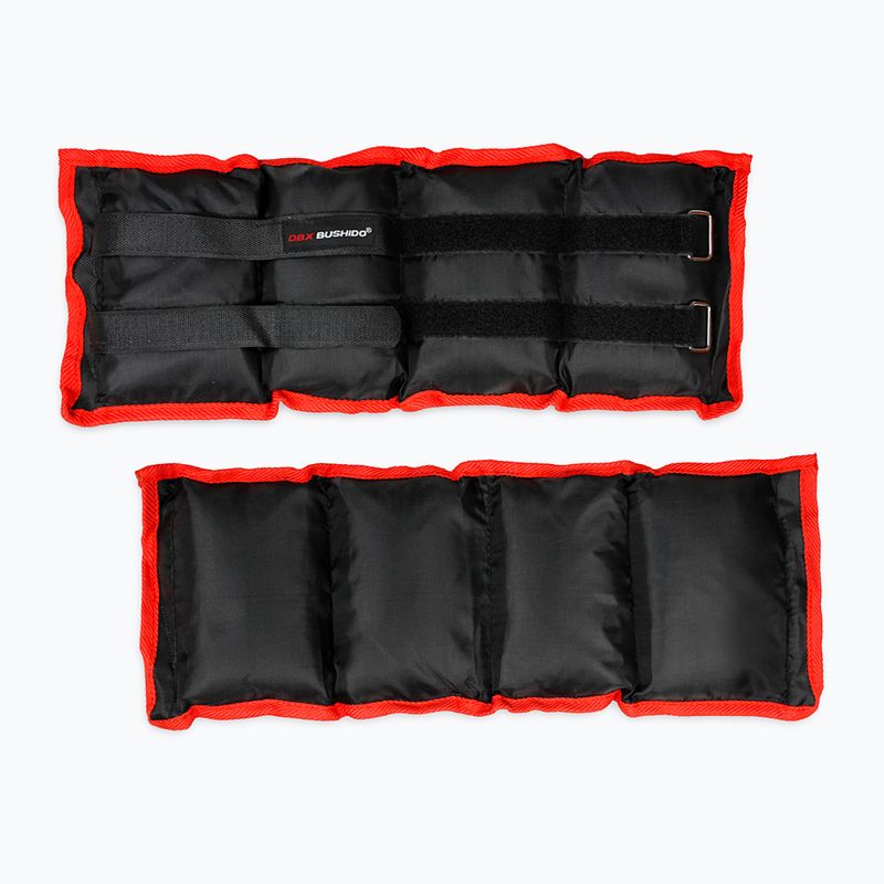 Комплект тежести за глезена и китката на Bushido черен - 2x2kg OB2 2