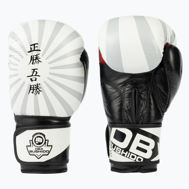 Спаринг боксови ръкавици Bushido Japan, бели B-2v8-12oz