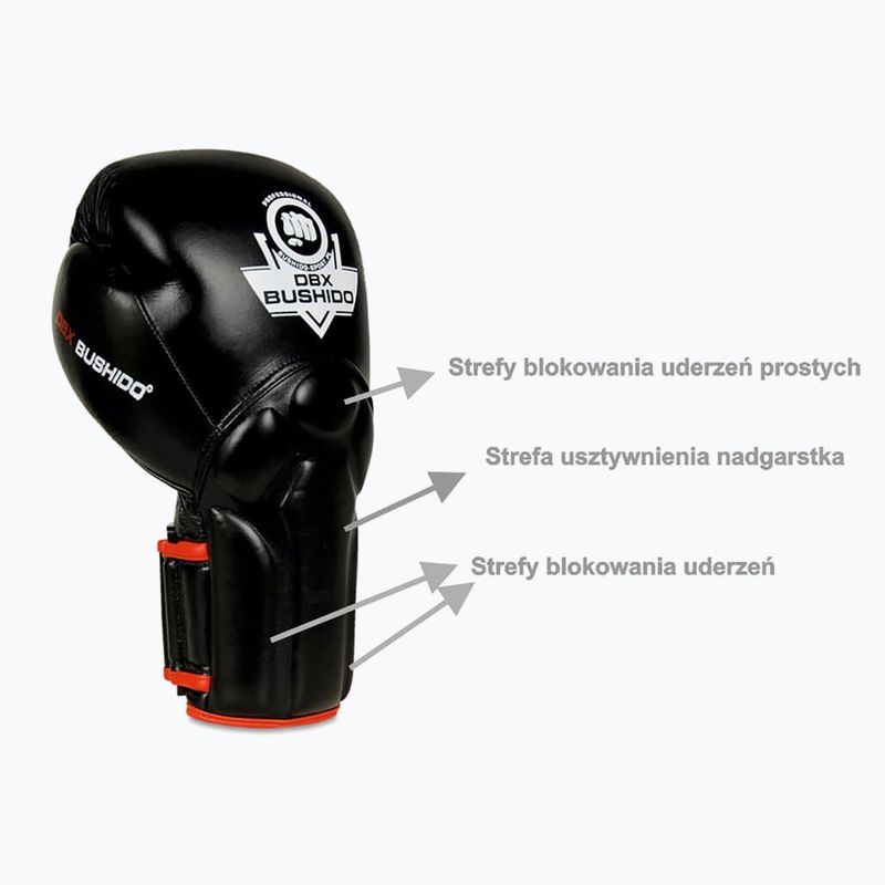 DBX BUSHIDO боксови ръкавици със система за защита на китката черни Bb2 15