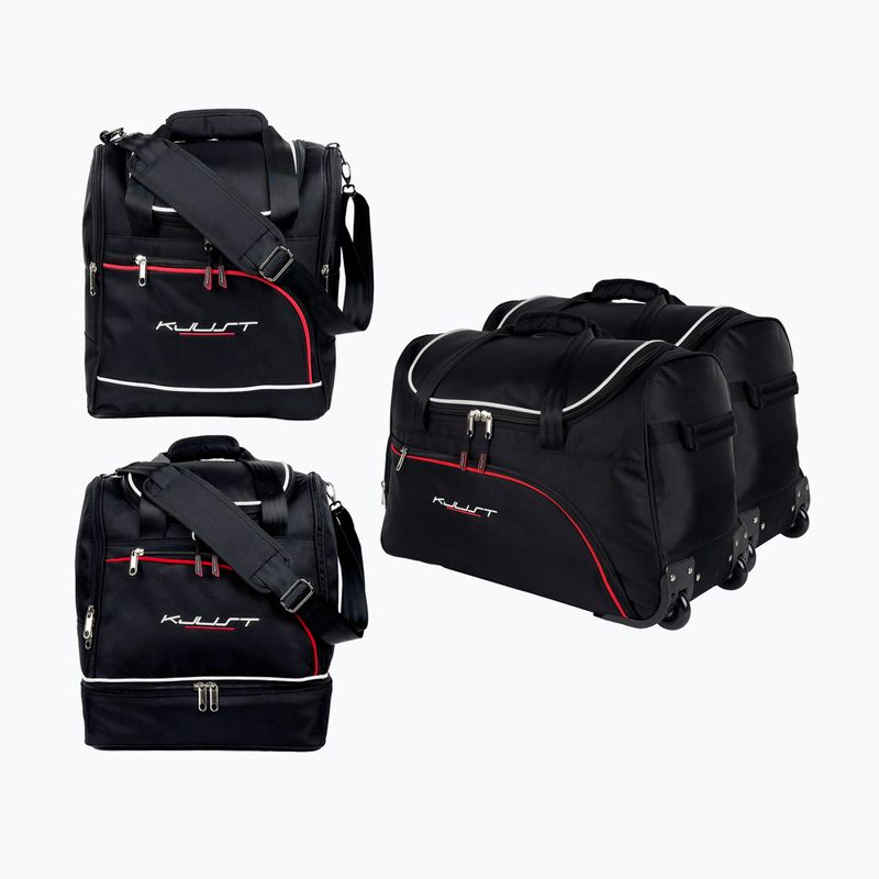 KJUST Комплект чанти за багажника на Audi Q2 2016+ 4 бр. черни