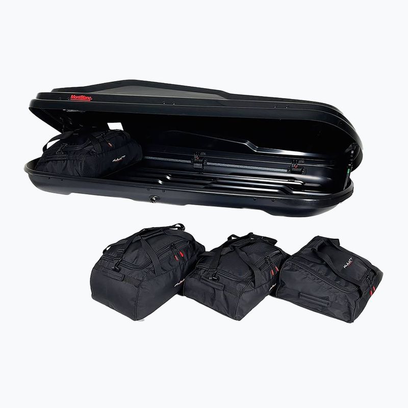 Комплект чанти за покривен автобокс Montblanc Altitude 350 4 бр. черни 4