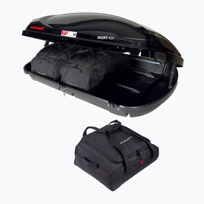 Комплект чанти за покривен автобокс KJUST Kamei Husky 3 бр. черни 3
