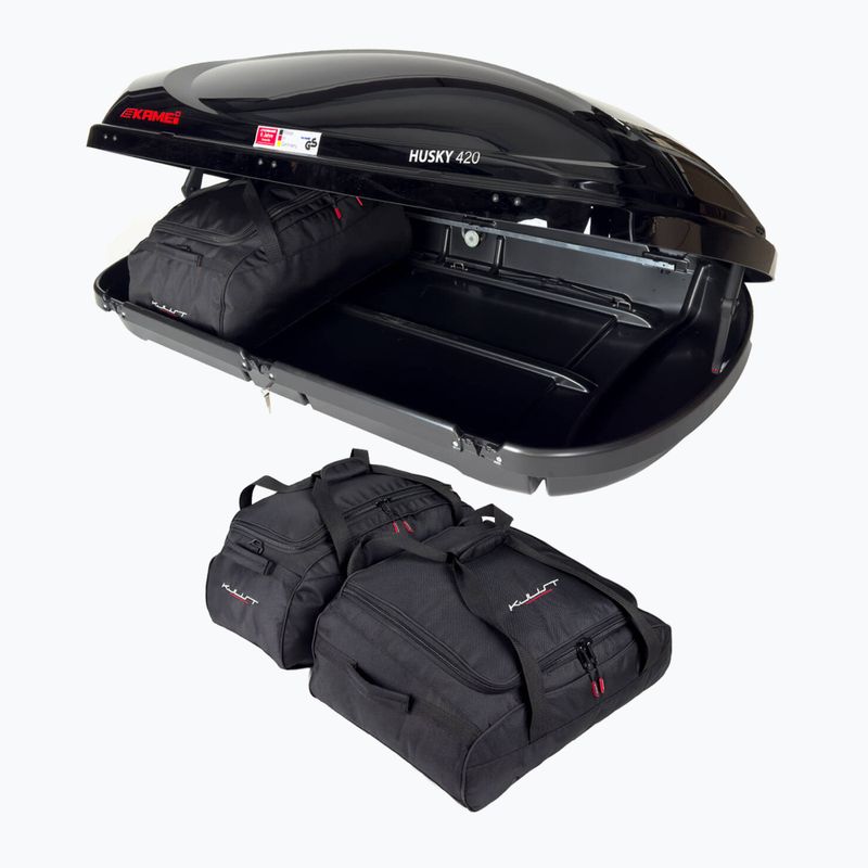 Комплект чанти за покривен автобокс KJUST Kamei Husky 3 бр. черни 4