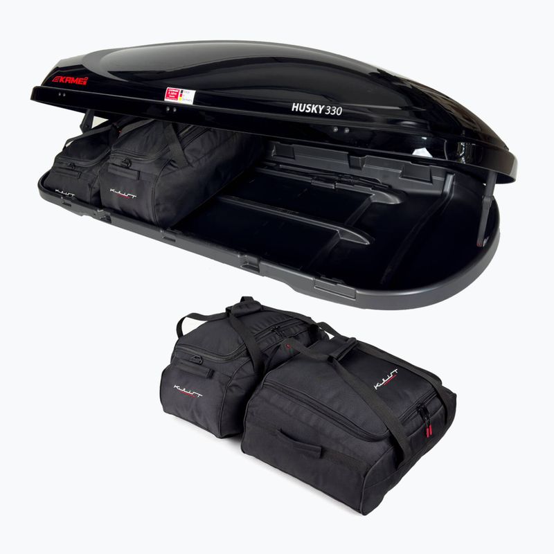 Комплект чанти за покривен автобокс KJUST Kamei Husky 330 4 бр. черни 4