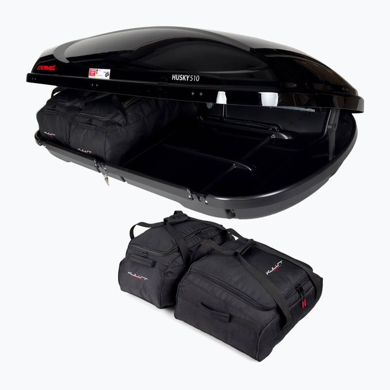 Комплект чанти за покривен автобокс KJUST Kamei Husky 510 4 бр. черни 4