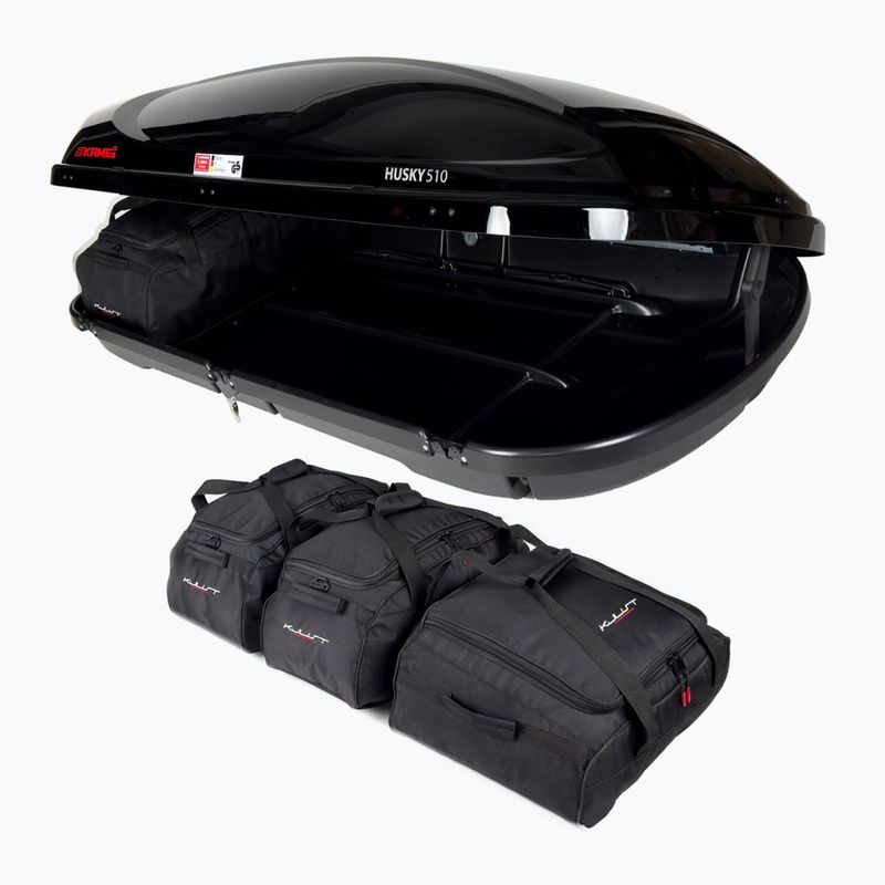 Комплект чанти за покривен автобокс KJUST Kamei Husky 510 4 бр. черни 5