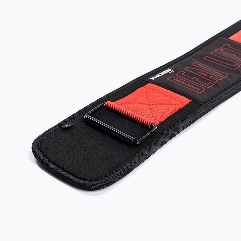 Колан за вдигане на тежести THORN FIT Pro Deadlift black/red/white 4