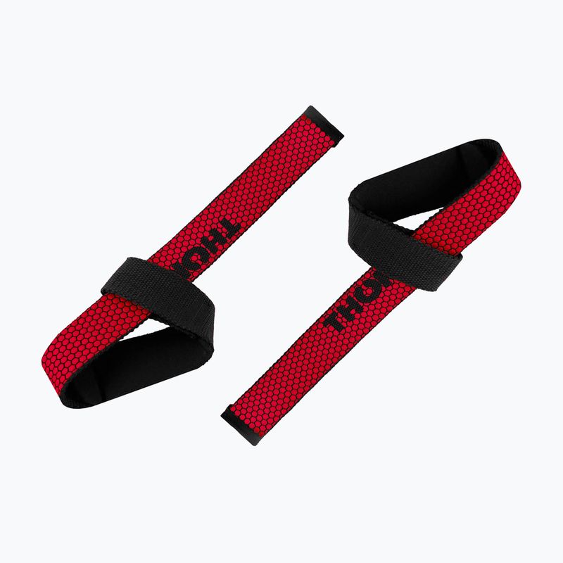 Ремъци за вдигане на тежести THORN FIT Anti-Slip red