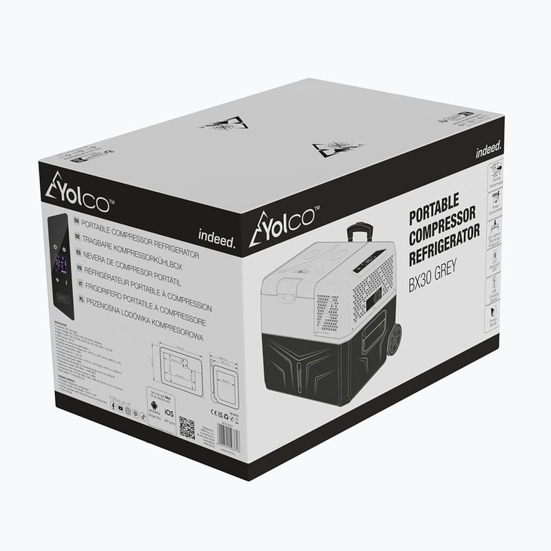 Туристически хладилник Yolco BX30 черно сив 19