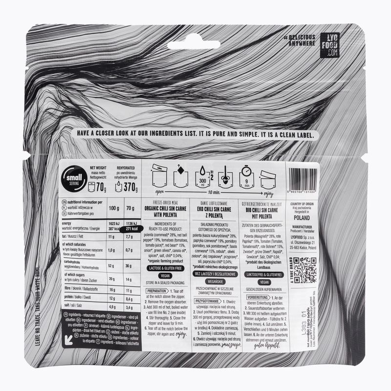 Лиофилизирани храни LYOFOOD EKO Chilli sin carne с полента LF-7494 2