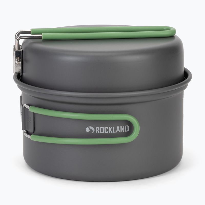 Туристически комплект съдове за готвене Rockland Travel Duo Anodized grey/green