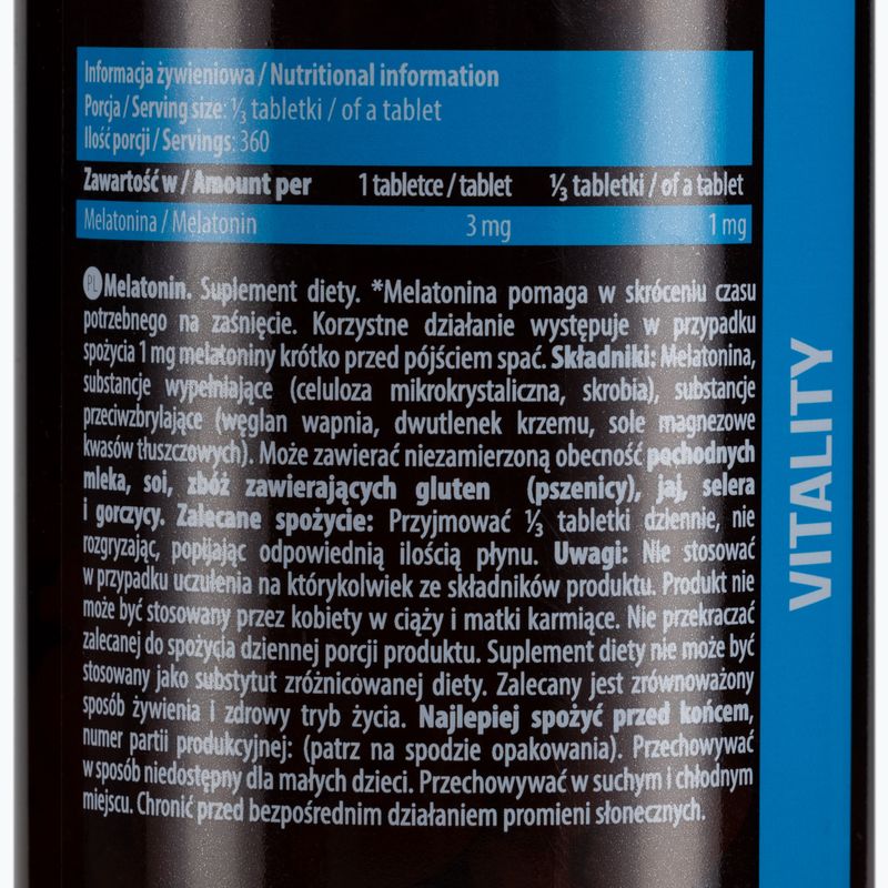 Melatonin Essence 3mg melatonin 120 tabletek ESS/046 2