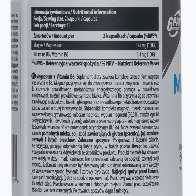 EL Magnesium B6 6PAK магнезий+B6 90 капсули PAK/208 2
