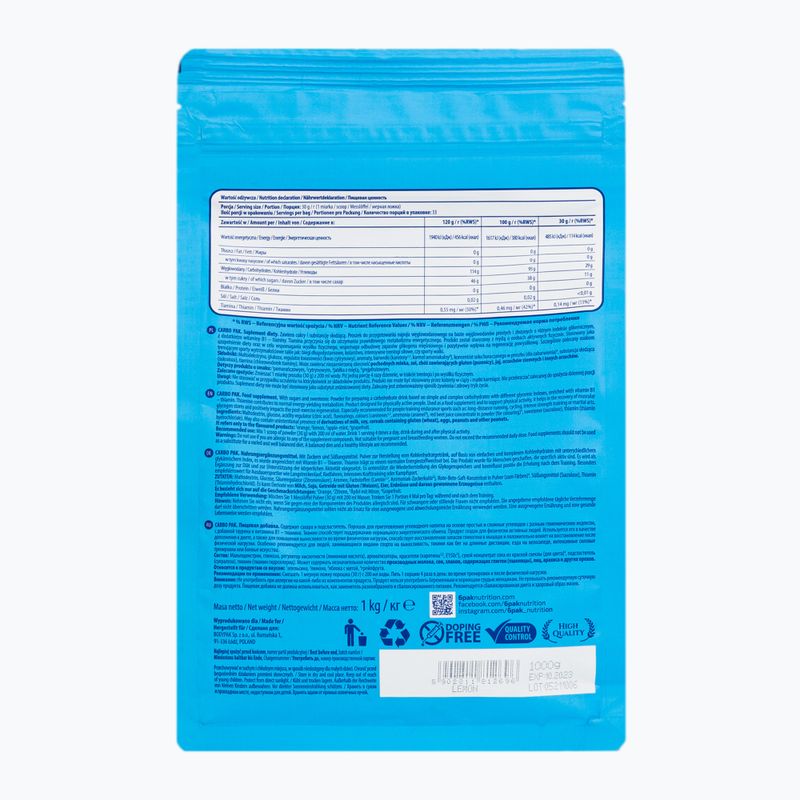 Carbo Pak 6PAK въглехидрати 1kg лимон PAK/212#CYTRY 2