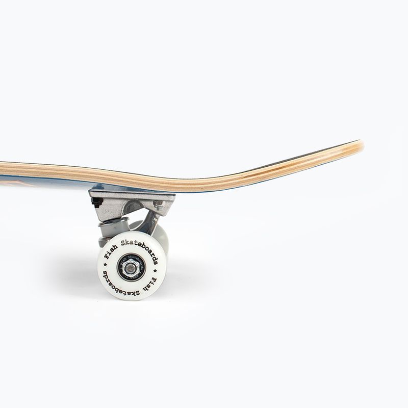 Fish Skateboards Zack Класически скейтборд за начинаещи 8.0' син SKATE-ZAC-SIL-WHI 12