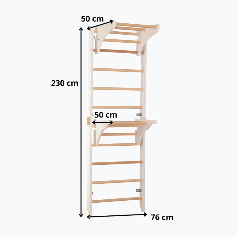 Гимнастическа стълба RINAGYM 2W1 gimnastyczna white 9