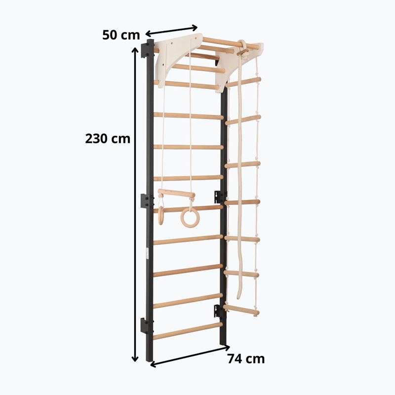 Гимнастическа стълба RINAGYM Steel Kom 2 graphit/white 14