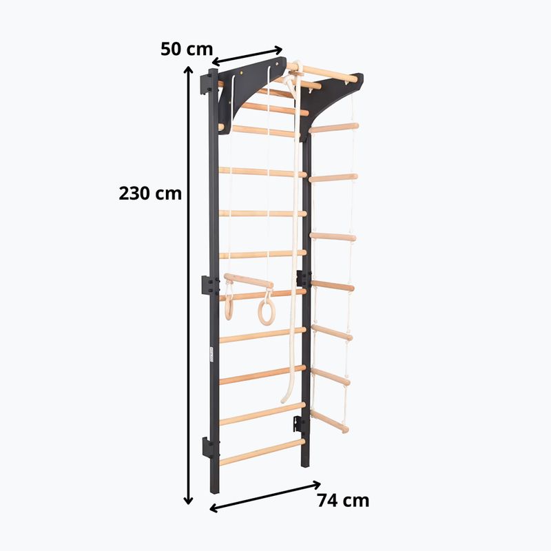 Гимнастическа стълба RINAGYM Steel Kom 2 graphit 6